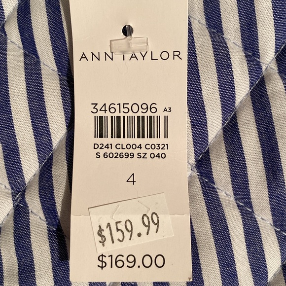 New Ann Taylor blue quilted jacket size:4 - Picture 8 of 8